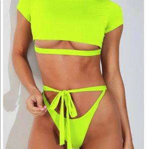 Lime green two piece